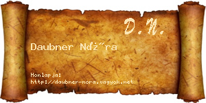 Daubner Nóra névjegykártya